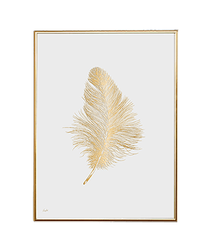GOLD AMBIENCE FEATHER WHITE